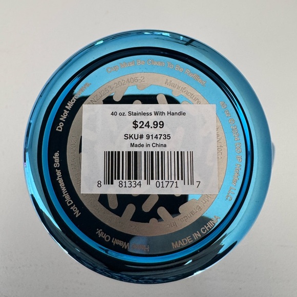 RARE! 2024 Dunkin’ 40z Metallic Blue Stainless  Steel Tumbler - NWT - Picture 5 of 5